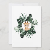 Wilde 1 Oerwoud dieren & Greenery Birthday Card Kaart (Achterkant)