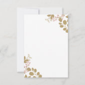 Wilde 1 verjaardag Roze Gold Hartelijk dank Bedankkaart (Achterkant)