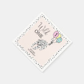 wilde | 3D Leopard Balloon Girl's 1st Birthday Servet (Hoek)