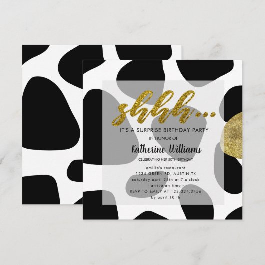 Wilde 50ste Vertrouwelijke Uitnodiging van de Part (Voorkant / Achterkant)