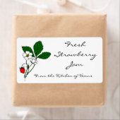 Wilde aardbei Aangepaste conservenlabels Etiket (Insitu)