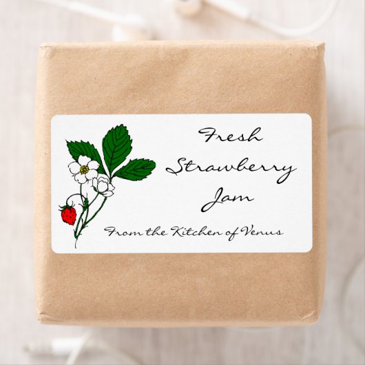 Wilde aardbei Aangepaste conservenlabels Etiket (Insitu)