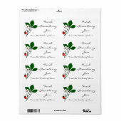 Wilde aardbei Aangepaste conservenlabels Etiket (Full Sheet)