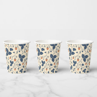 Wilde Aardbei Boekhouding Vintage Botanicals Papie Papieren Bekers