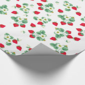 Wilde aardbei cadeaupapier (Hoek)