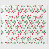 Wilde aardbei cadeaupapier (Vlak)