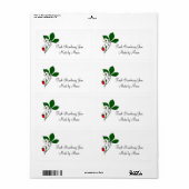 Wilde aardbei Eigen verzendlabel (Full Sheet)