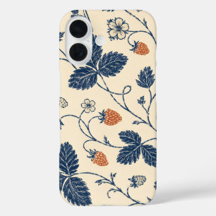Wilde Aardbei Ledger Vintage Botanicals iPhone 16 Hoesje