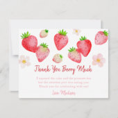 Wilde aardbei verjaardag bedankkaart (Voorkant)