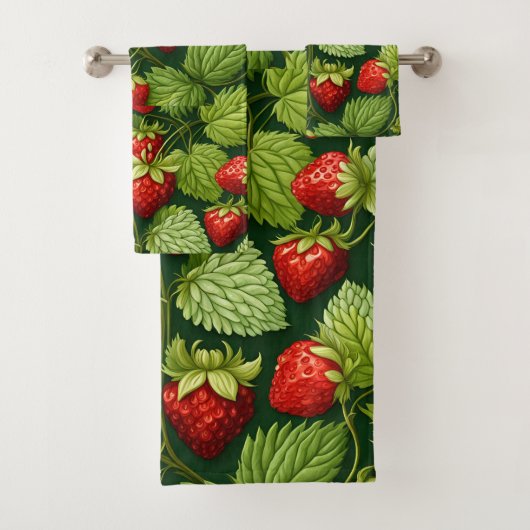 Wilde aardbeien bad handdoek (Insitu)