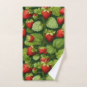 Wilde aardbeien bad handdoek (Handdoek)