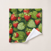 Wilde aardbeien bad handdoek (Wasdoekje)