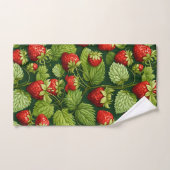 Wilde aardbeien bad handdoek (Handdoek)