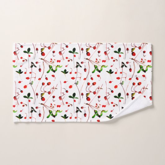 Wilde aardbeien bad handdoek (Handdoek)