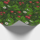 Wilde aardbeien cadeaupapier (Hoek)