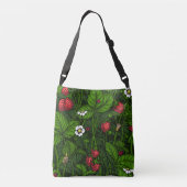 Wilde aardbeien crossbody tas (Achterkant)