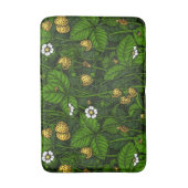 Wilde aardbeien, geel en groen badmat (Voorkant Verticaal)