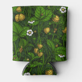 Wilde aardbeien, geel en groen blikjeskoeler (Voorkant)