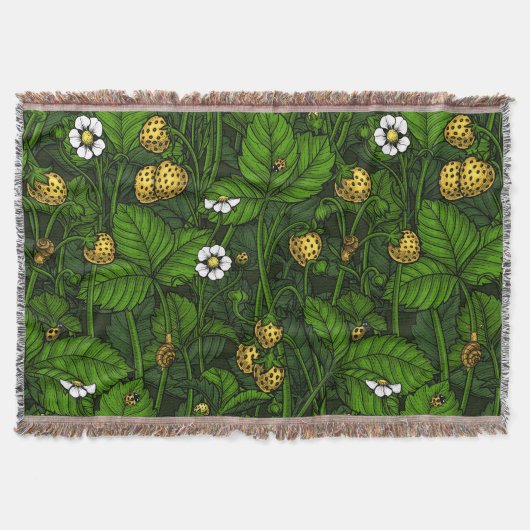 Wilde aardbeien, geel en groen deken (Voorkant)