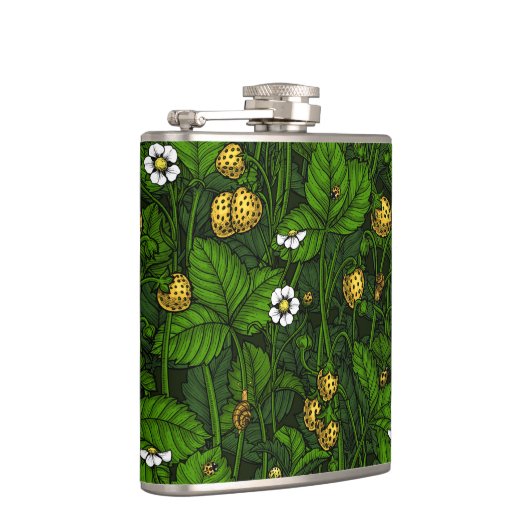 Wilde aardbeien, geel en groen heupfles (Rechts)