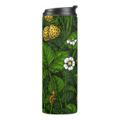 Wilde aardbeien, geel en groen thermosbeker (Gedraaid links)