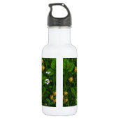 Wilde aardbeien, geel en groen waterfles  (Achterkant)