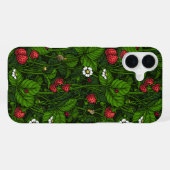 Wilde aardbeien iPhone hoesje (Achterkant horizontaal)