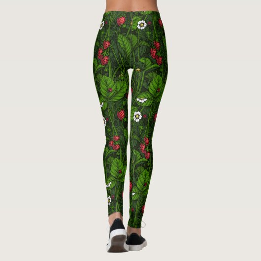 Wilde aardbeien leggings (Achterkant)