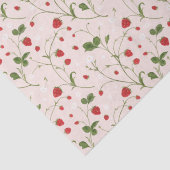 Wilde aardbeien (Linen) - Weefpapier Tissuepapier (Detail)