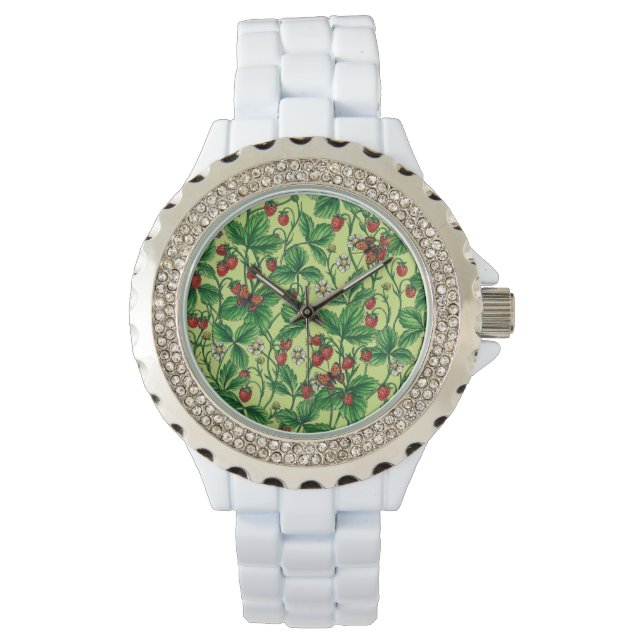 Wilde aardbeien op honingdauw horloge (Voorkant)