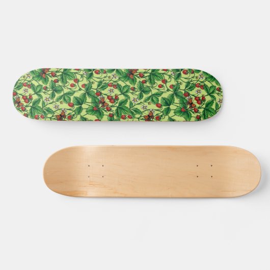 Wilde aardbeien op honingdauw persoonlijk skateboard (Horizontaal)
