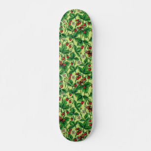 Wilde aardbeien op honingdauw persoonlijk skateboard