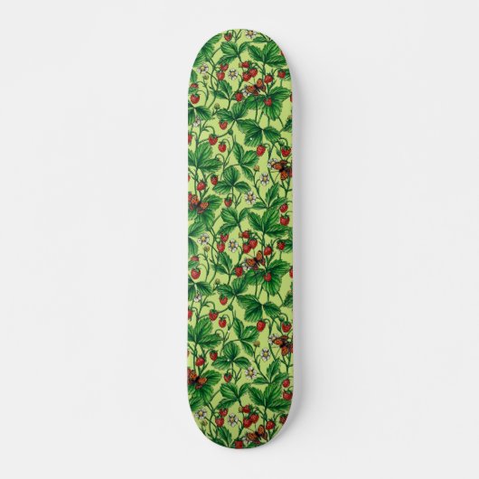 Wilde aardbeien op honingdauw persoonlijk skateboard (Voorkant)