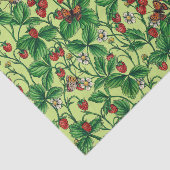 Wilde aardbeien op honingdauw tissuepapier (Detail)
