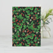 Wilde aardbeien op zwart (Staand voorkant)