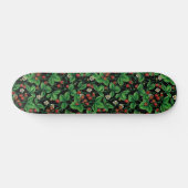 Wilde aardbeien op zwart persoonlijk skateboard (Horizontaal)