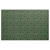 Wilde aardbeien op zwart stof (Fat Quarter)