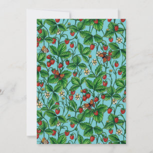 Wilde aardbeien op zwembad blauw