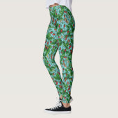 Wilde aardbeien op zwembad blauw leggings (Links)
