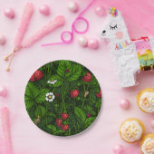 Wilde aardbeien papieren bordje (Feest)