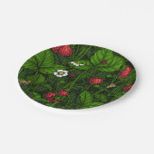 Wilde aardbeien papieren bordje (Gekanteld)