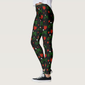 Wilde aardbeien Patroon Leggings (Links)