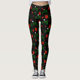 Wilde aardbeien Patroon Leggings