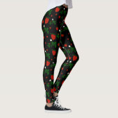 Wilde aardbeien Patroon Leggings (Rechts)