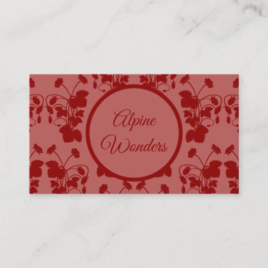 Wilde aardbeien Pattern Visitekaartje (Voorkant)