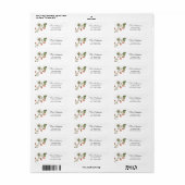 Wilde Aardbeien Retouradreslabel Etiket (Full Sheet)