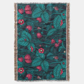 Wilde aardbeien, rood en blauw deken (Voorkant Verticaal)