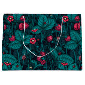 Wilde aardbeien, rood en blauw groot cadeauzakje (Voorkant)