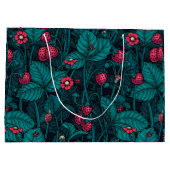 Wilde aardbeien, rood en blauw groot cadeauzakje (Achterkant)