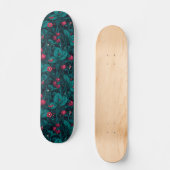 Wilde aardbeien, rood en blauw persoonlijk skateboard (Voorkant)